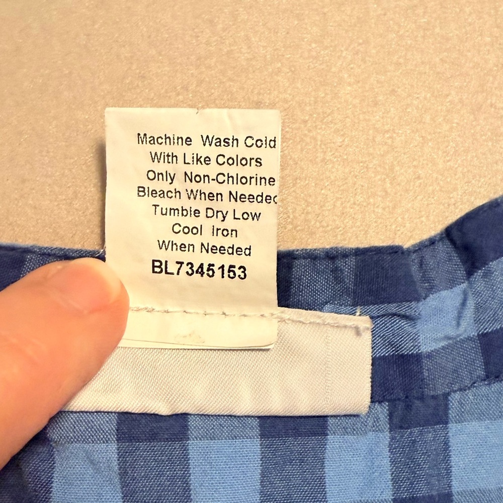 Blair Blue Plaid Button Down 💯 Cotton Shirt - Picture 6 of 9